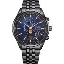 Citizen BY1035-56L Mens Watch Eco-Drive 4-Zonen radio-controlled watch Moon Phase 42mm 10ATM 
