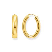 Thomas Sabo CR739-413-39 Bold - Gold-plated Chunky Hoop Earrings 34,2 mm Ladies