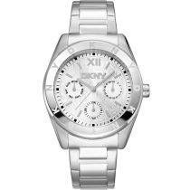 DKNY DK1L015M0025 Ladies Watch Chambers Multi Sport Silver 36mm 5ATM