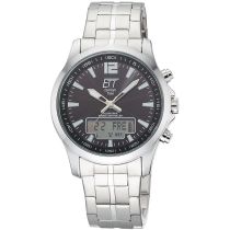 ETT Eco Tech Time EGA-11715-21M Mens Watch Radio-controlled Solar Drive Professional Chronograph 45mm 5ATM 