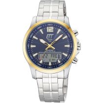 ETT Eco Tech Time EGA-11717-31M Mens Watch Radio-controlled Solar Drive Professional Chronograph 45mm 5ATM 