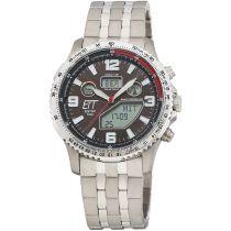 ETT Eco Tech Time EGT-11720-22M Mens Watch Radio-controlled Solar Drive Professional Chronograph Titan 45mm 10ATM 
