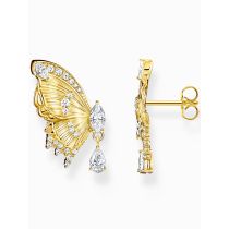 Thomas Sabo H2328-414-14 ear studs butterfly with stones gold plated Ladies