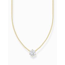 Thomas Sabo KE2210-414-14-L45V Gold-plated chain w. white zirconia pendant 