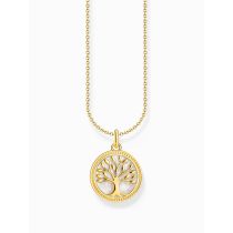 Thomas Sabo KE2220-427-39-L45V Gold-plated necklace w. tree of love pendant 