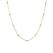 Thomas Sabo KE2340-414-14-L50V Necklace White zirconia stones Gold-plated Ladies