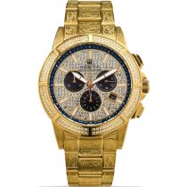 Louis XVI LXVI1126 Majeste Iced Out Chronograph Mens Watch 43mm 5ATM