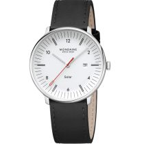 Mondaine MLE.41910.LBV Mens Watch Doppio Solar 41mm 5ATM