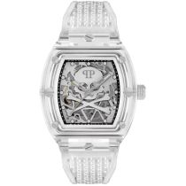 Philipp Plein PWPTA0524 Automatic Mens Watch The $keleton Crystal 44mm 5ATM 