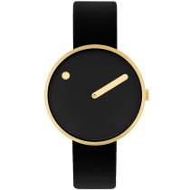 Picto 34087-4114G Unisex Black 34mm 5ATM 