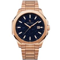 Paul Rich PR-46698 Mens Watch Mercer Aventurine Rose Gold Blue 40,5 mm 5ATM