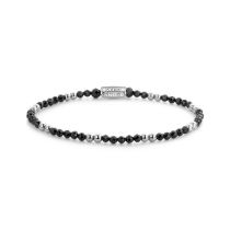 Rebel & Rose RR-30005-S-S Bracelet Black & Silver Glam Rocks