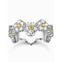 Thomas Sabo TR2337-051-4-56 ring - flower with stones silver Ladies