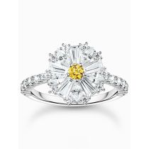 Thomas Sabo TR2493-051-4-54 Cocktailring flower with stones silver Ladies