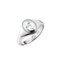 Thomas Sabo TR2523-051-14-56 Ring with white zirconia stone Oval Silver Ladies