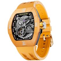 Tsar Bomba TB8218-Fluororubber-DynamicYellow Mens Watch Atomic Twin Interchangeable Automatic Watch 45mm 10ATM 