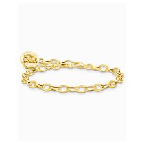 Thomas Sabo X0291-413-39-L19 Gold-plated charm bracelet with gold bear logo ring