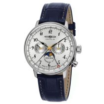 Zeppelin 7036-1 LZ 129 Hindenburg Moonphase Mens Watch 40mm 3ATM