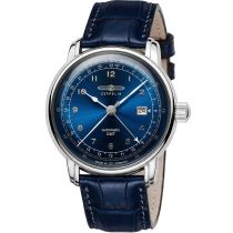 Zeppelin 7668-3 Los Angeles LZ126 Automatic Mens Watch GMT 43mm 5ATM