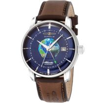 Zeppelin 8468-3 Atlantic Automatic Mens Watch GMT 43mm 5ATM