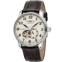 Zeppelin LZ-127 7666-5 Automatic Silver Brown 41mm 50M