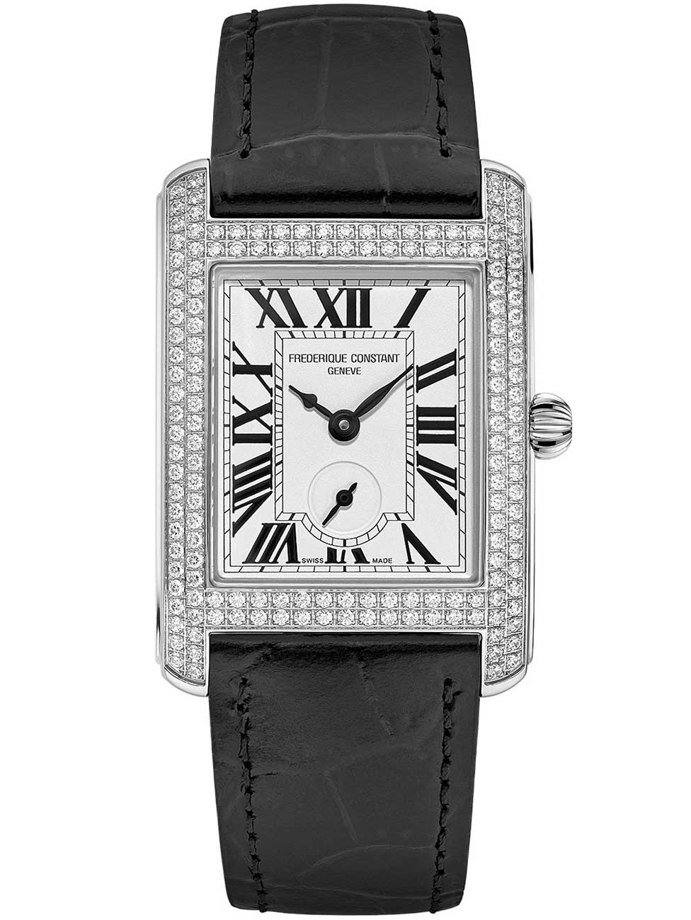 Frederique Constant FC-235S2D6 Ladies Watch Classic Karree 158 Diamonds 25mm 3ATM BY FREDERIQUE CONSTANT - Watches available at DOYUF