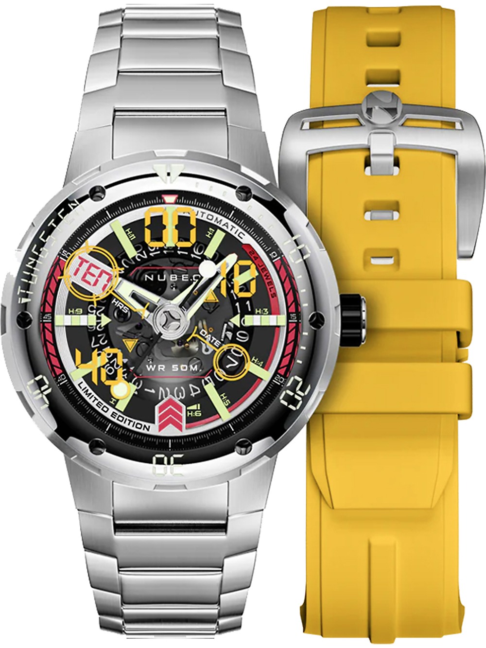 Nubeo NB-6090-11 Mens Watch Mariner 9 Automatic Limited Edition 50mm 5ATM  BY Nubeo - Watches available at DOYUF