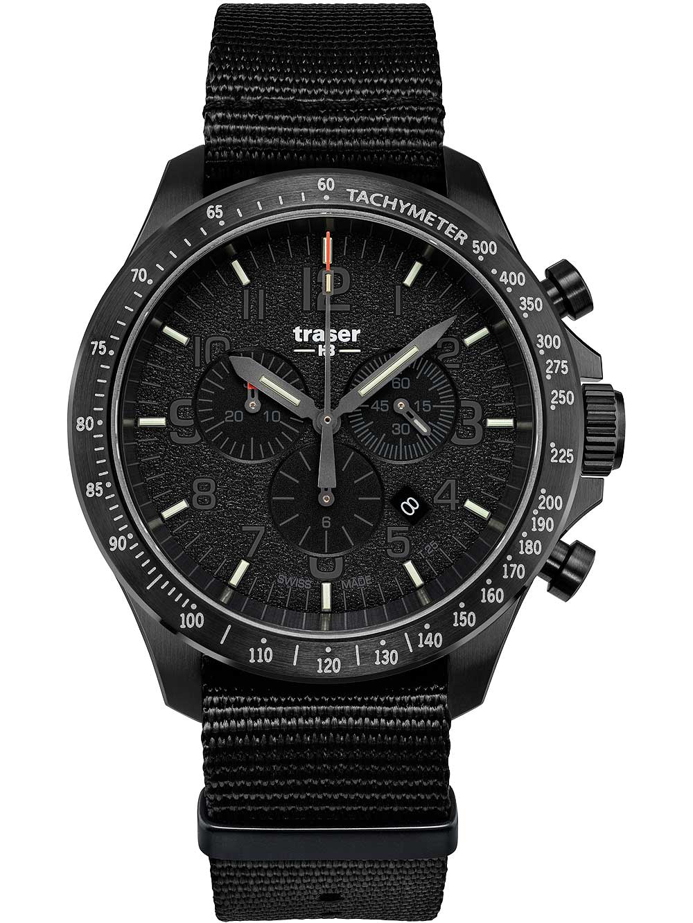 Traser H3 109465 P67 Officer chrono black nato 46mm 10ATM BY Traser H3 - Watches available at DOYUF