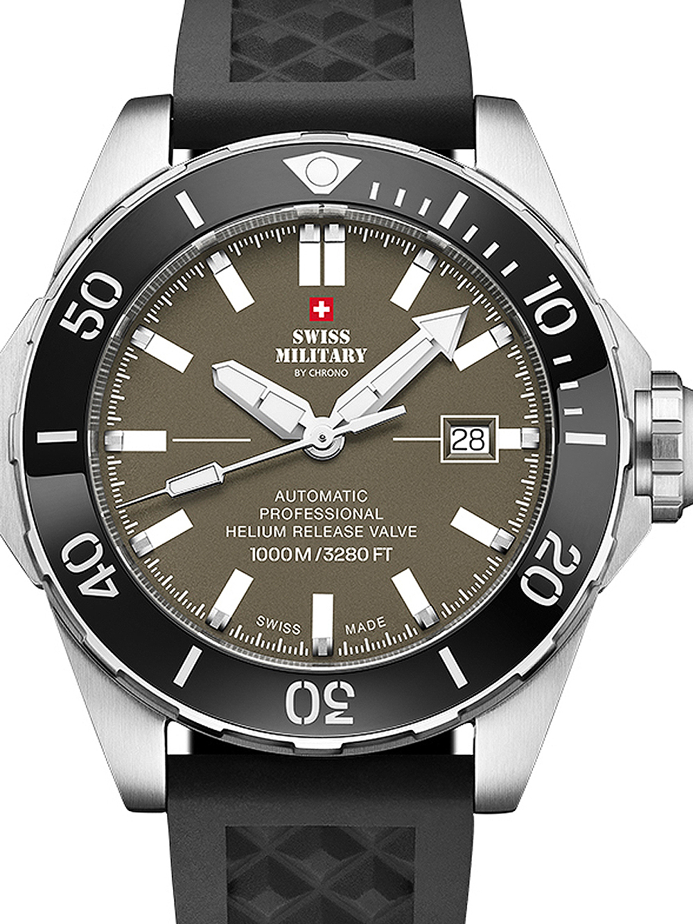 Swiss Military SMA34092.08 Automatic Diver Mens Watch 45mm 100ATM BY Swiss Military - Watches available at DOYUF