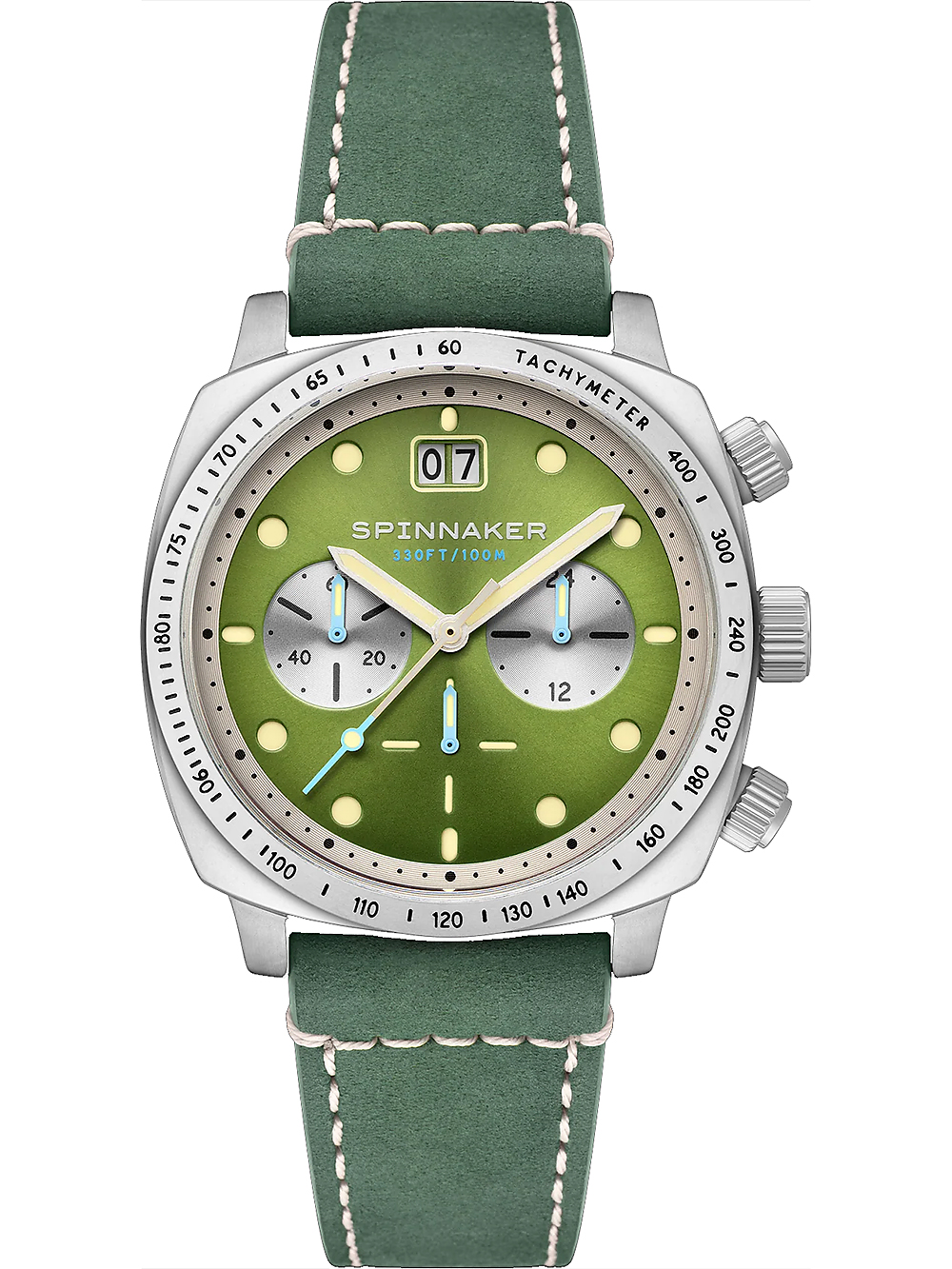 Spinnaker SP-5068-06 Mens Watch Hull Chronograph Shire Green 42mm 10ATM BY Spinnaker - Wristwatch available at DOYUF