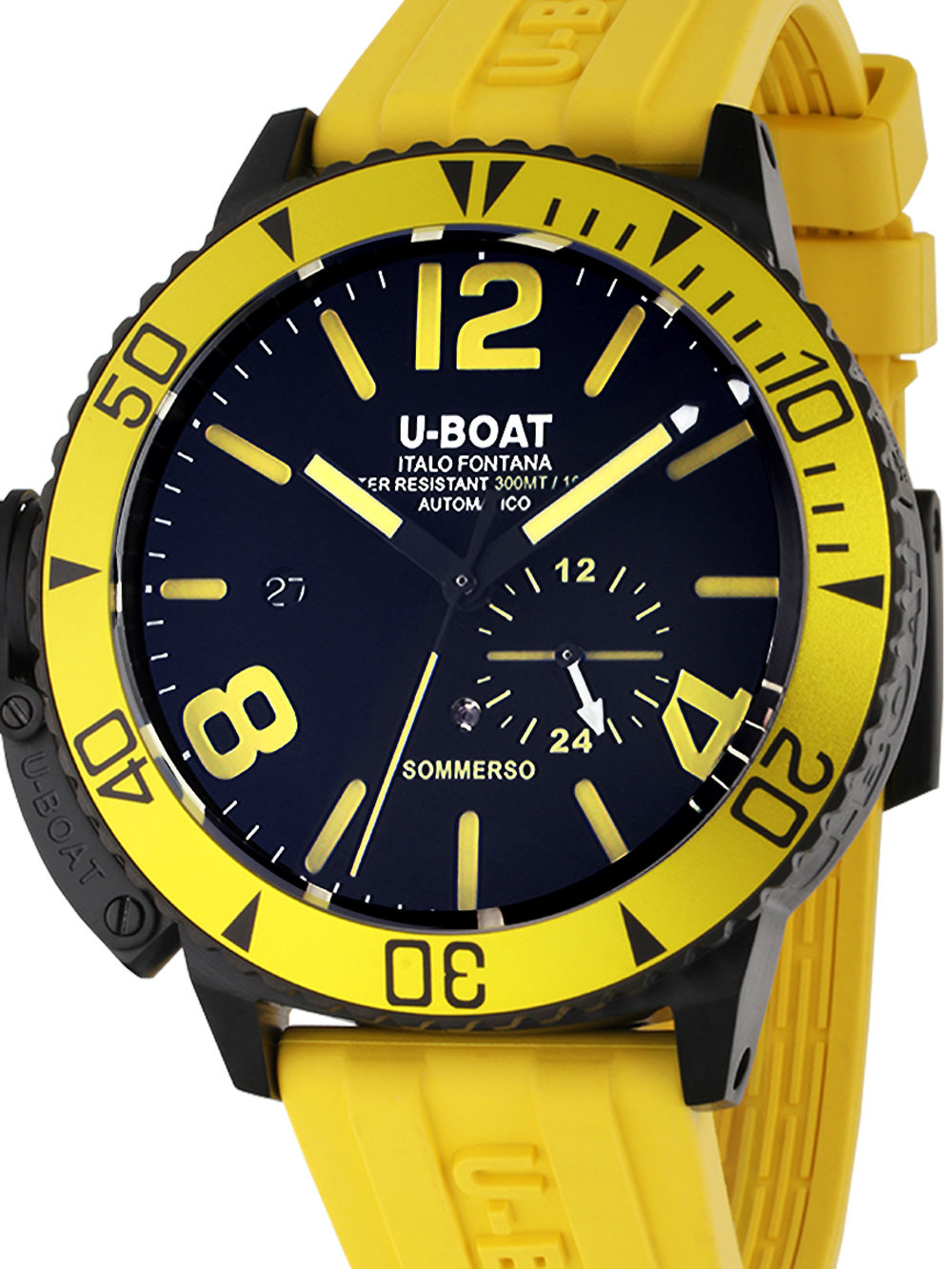 U-Boat 9668 Sommerso Yellow IPB Automatic Mens Watch 46mm 30ATM BY U-BOAT - Watches available at DOYUF