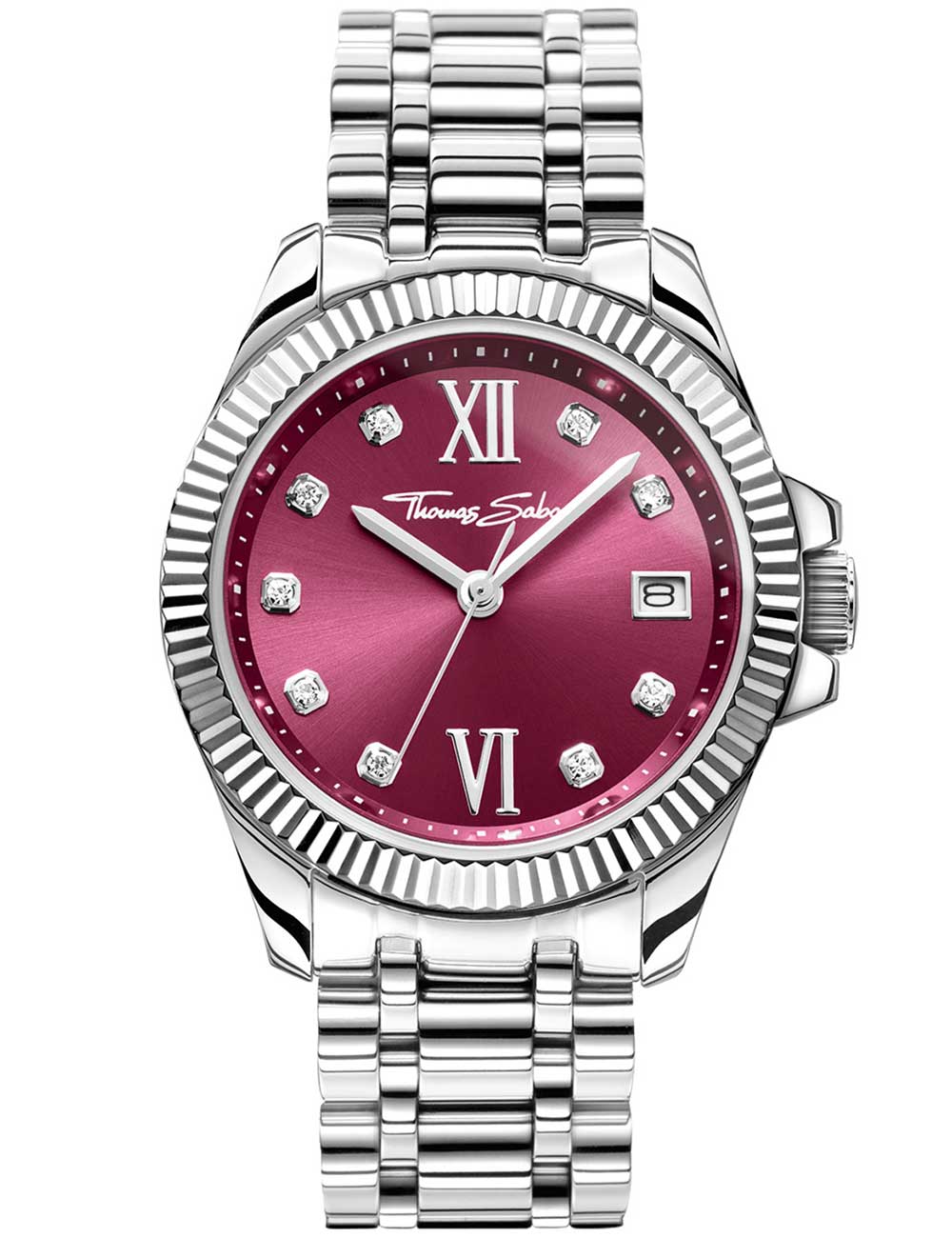 Thomas Sabo WA0407-201-212 Ladies Watch Divine Burgundy 33mm 10ATM BY Thomas Sabo - Watches available at DOYUF